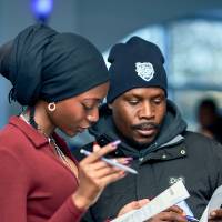 International Anchor Allies Winter 2026 First Mixer - students completing the bingo game